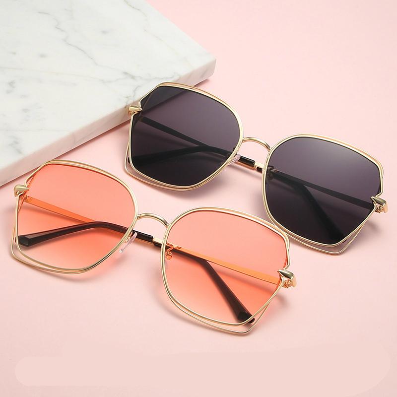 

Sunglasses Ocean Lences Women Men Trendy Gradient Color Unisex Sunglass Shades Personality Brand Designer Big Eyewears 2021