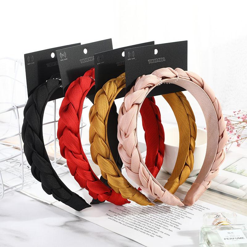 

Luxury Hair Accessories Creative Twist Braid Headband Bezel Korean Twists Hairband Women Elegant Velvet Hair Hoop