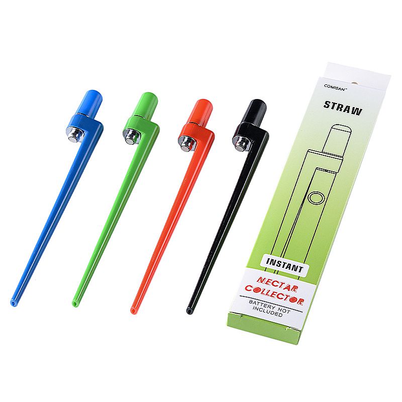 

Straw Instant Nectar Collectors Atomizers Ceramic Coil Concentrate Dip Connector Vape Pen Fit Wax Vaporizer For All 510 Thread Battery With Box Package