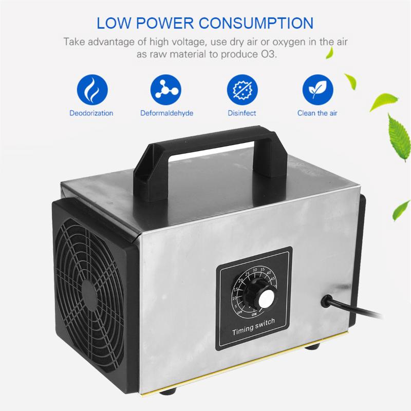 

24g/h 220V Ozone Generator Ozone Machine With Timer Disinfection Air Purifier Cleaner Sterilization Cleaning Formaldehyde