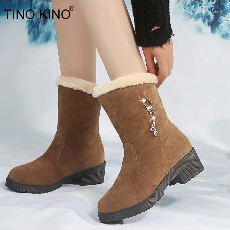 

Women Snow Boots Winter Shoes Woman Casual Slip On New Fashion Female Shoe Chunky Heel Ladies Warm Plush Ankle Boots Fur1, Khaki