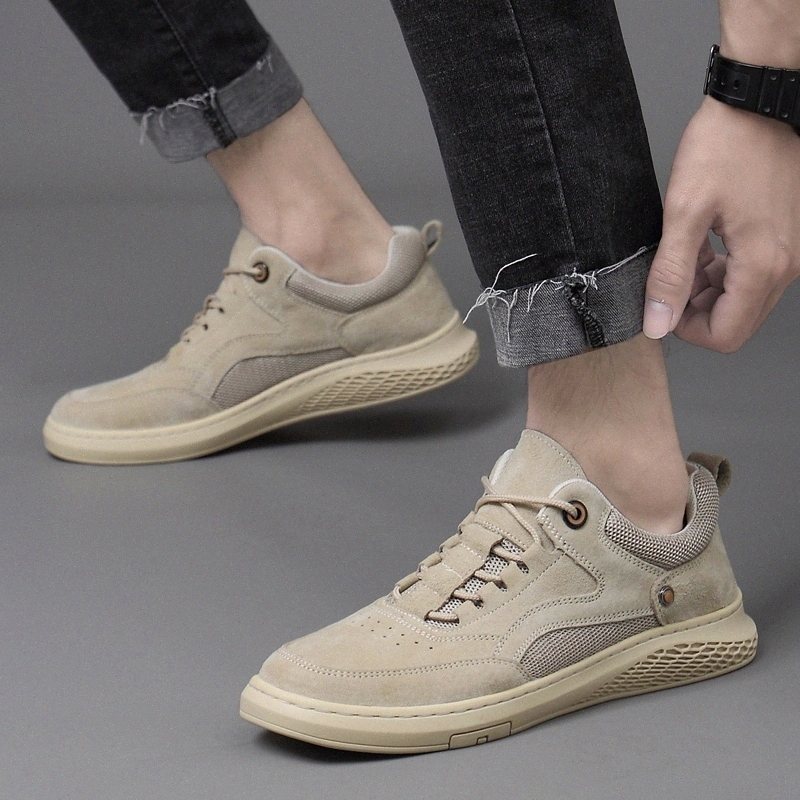 

men Shoes fashion Genuine Leather oxfords Breathable Autumn lace up comfortable Casual Shoes flats Outdoor Men Sneakers shoes #jo7s