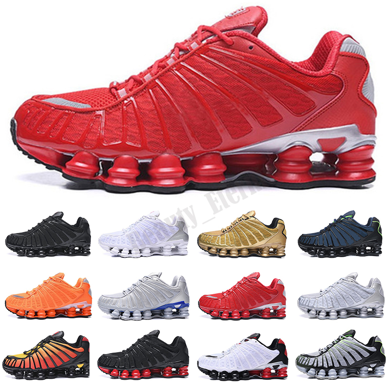 

TL shoes for men women Triple Black Metallic Gold Shock classic walking shoes outdoor breathable sports sneakers mens trainer, Color 2