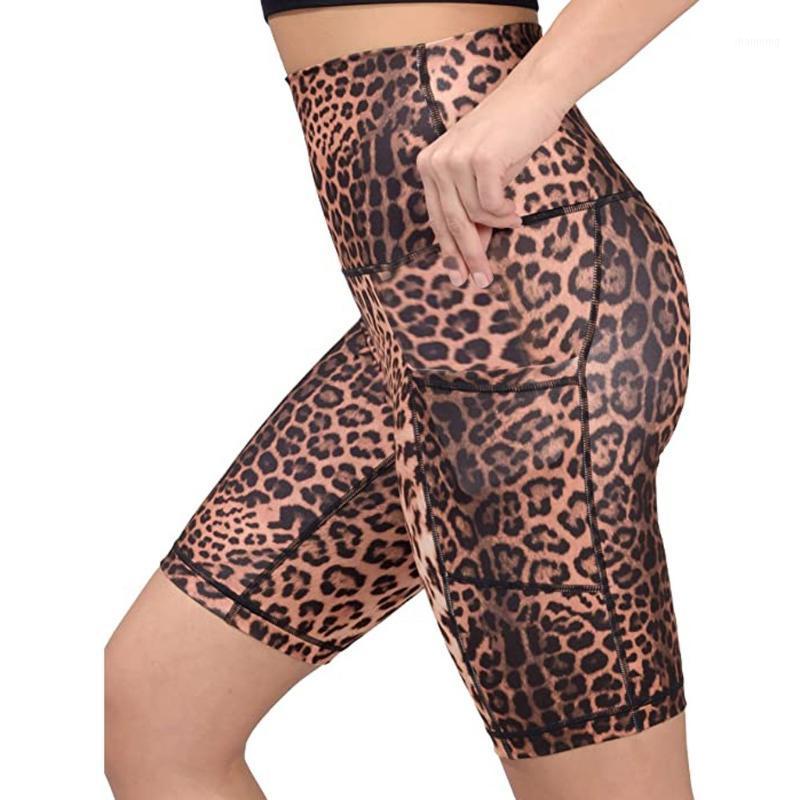 

Womens Workout Yoga Shorts Leopard Print Scrunch Gym Shorts Leopard Print Pockets Push Up Fitness HIgh waist Leggings1