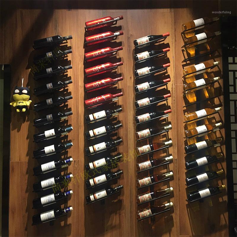 

Factory Promotion Hihg Quality Iron Wall Mounted Wine Holder European-style Wine Rack Bottle Display Stand Rack Organizer1