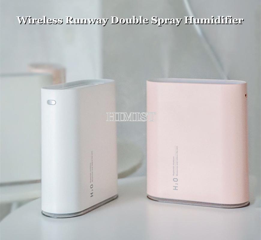 

2000mAh USB Rechargeable Wireless Ultrasonic Aroma Diffuser 1L Large Capacity Air Humidifier Dual Spray Color Light Fogger