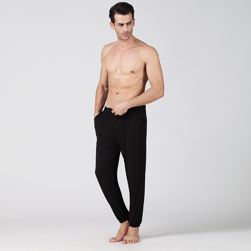 

2021 New Black Comfort Flex Waists Bamboo Waistbands Men Pajamas Bottoms Summer Thin Men's Underwear Male Sleepwear 3xl 75nq