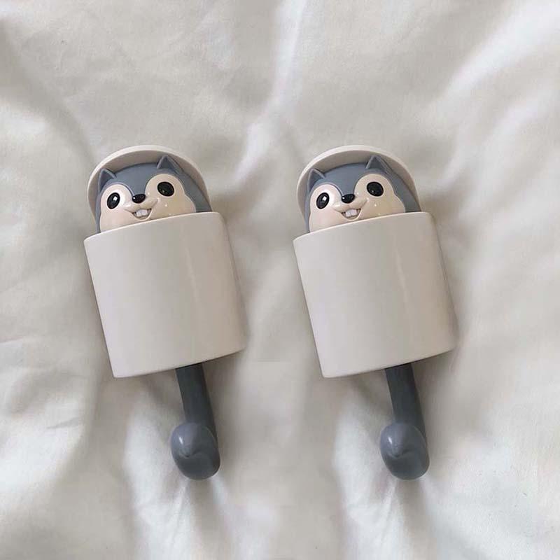 

Creativity Squirrel Hook Coat Wall Hook Key Holder Wall Home Decoration Kitchen Coat Hanger Bathroom Accessories