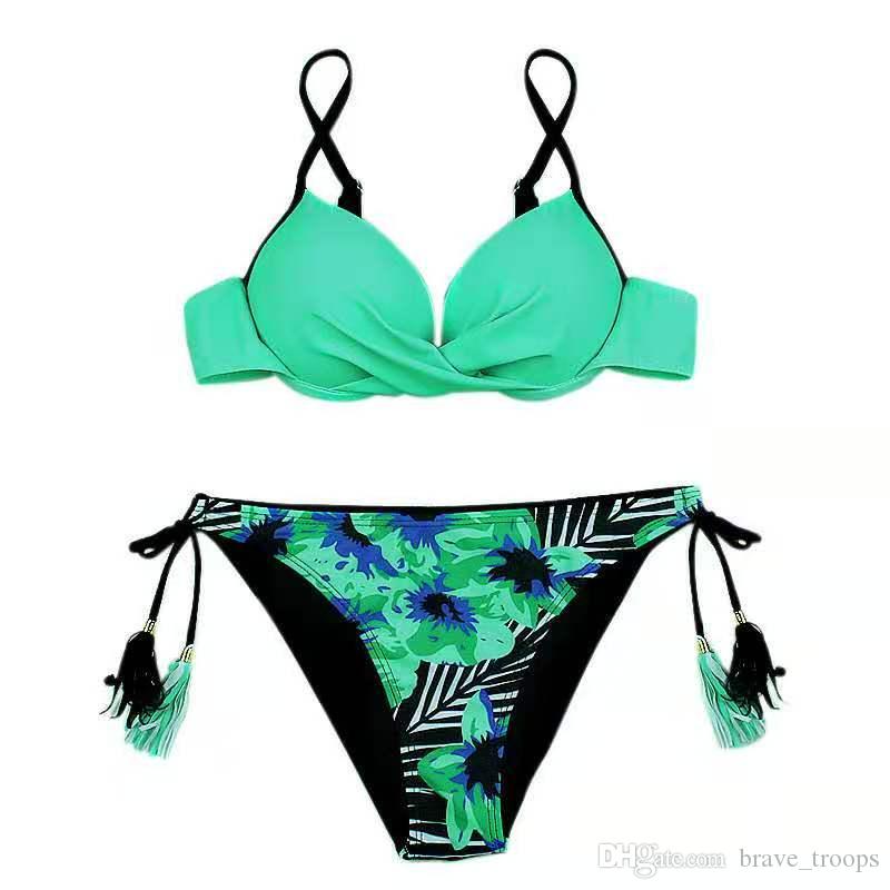 

2020 new fast selling popular candy color digital print open back European and American sexy split bikini swimsuit for women 002