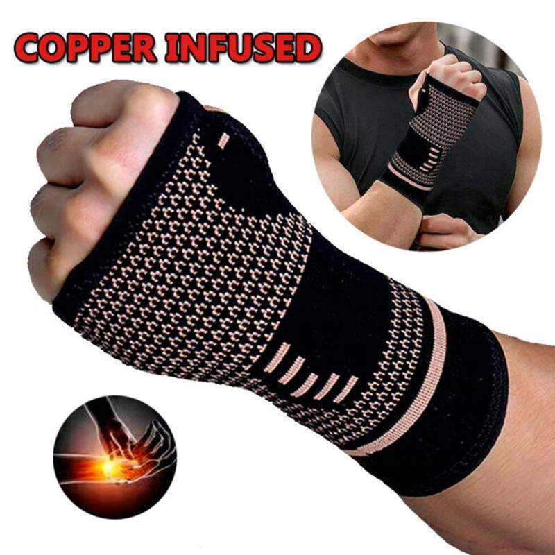 

1PC Elastic Knitted Wrist Hand Brace Support Fit Carpal Tunnel Splint Sprain Arthritis Sleeve Band Gym Sports Protection, As the picture
