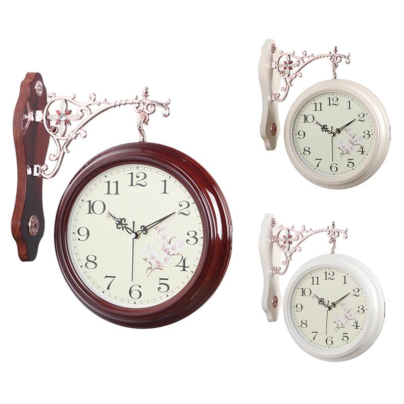 

Double Face Wall Clock Room Decor Vintage Wall Watch Digital Clocks Mechanism Modern Design Home Decoration