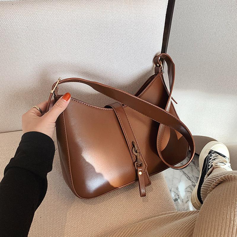 

Shangxin 2021 High Quality Simple Hand Bag Retro Shoulder Bag Brand Designer Texture Fashion Lady Messenger Small Square, Black