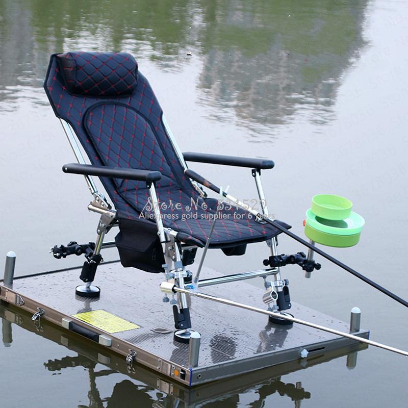 

29%New folding fishing chair portable multi-function lifting fishing chair stainless steel recliner stool1