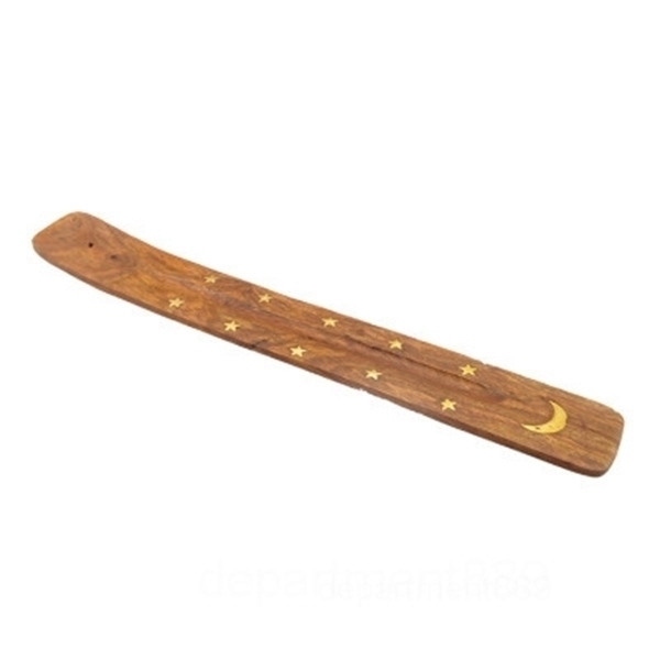 

A-Wooden Stick Holder Ash Catcher Burner Stand Furniture Protection Incense Base Aromatherapy Plate Random