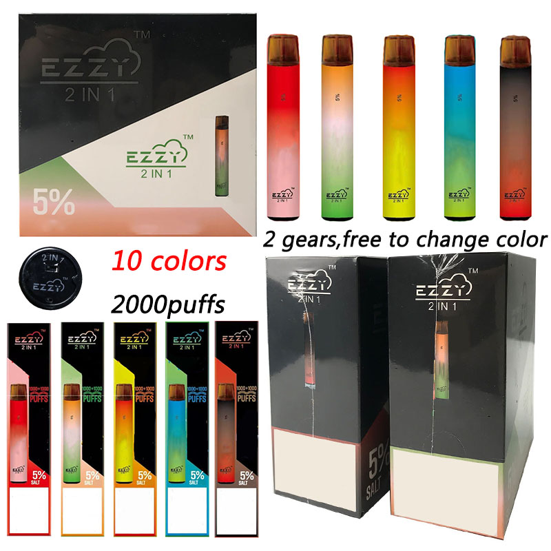 

EZZY Super 2 in 1 Disposable Vapes Pen Empty E cigarettes Kits 6.5ml Device Pod 900mah Disposable Vape Pens 1000+1000Puffs
