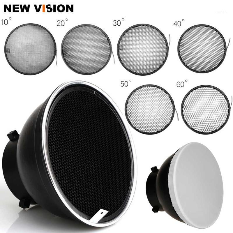 

7inch 18cm Standard Reflector Diffuser with 10/20/30/40/50/60 Degree Honeycomb Grid for Bowens Mount Studio Light Strobe Flash1