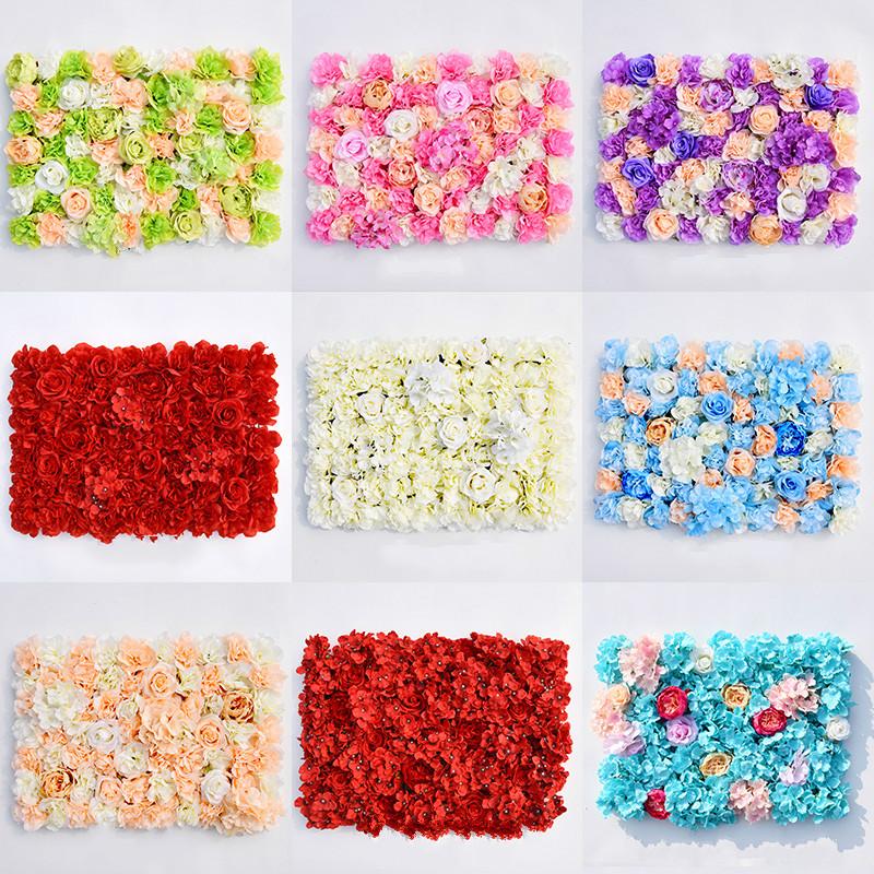 

Hot sale 40X60cm Artificial Silk Hydrangea Rose Flower Wall Hotel Home Wedding Backdrop Lawn/pillar Flower Road Lead Wall Decor, Pink