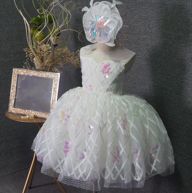 

New Arrival Baby Girls Dresses for Party Baby Girl Birthday Party Christmas Communion Dresses Children Girl Pageant Gown, Without headpiece
