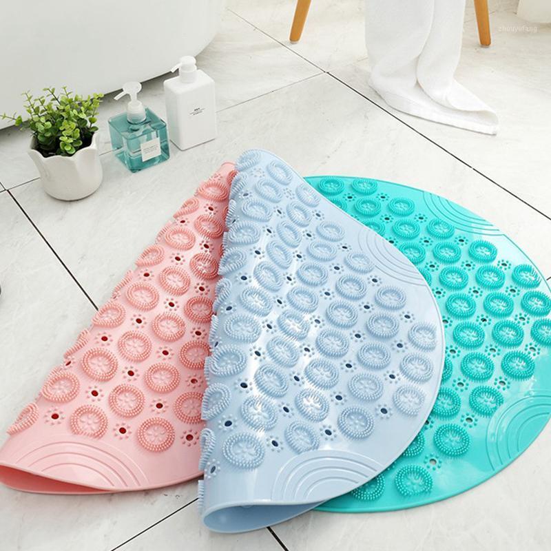 

Bath Mats High Quality Home Bathroom Non-slip Mat 55 Cm Round Silicone Pad Pool Toilet Floor 1pc