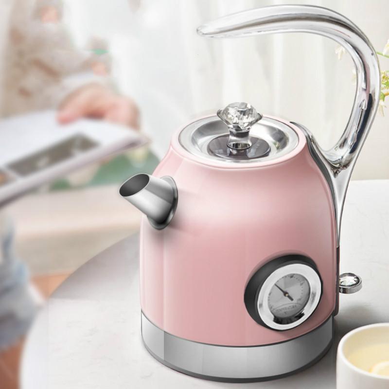 

Portable Household Instant Electric Heating Teapot Coffee Stainless Steel Electric Kettle with Water Temperature Control Meter1