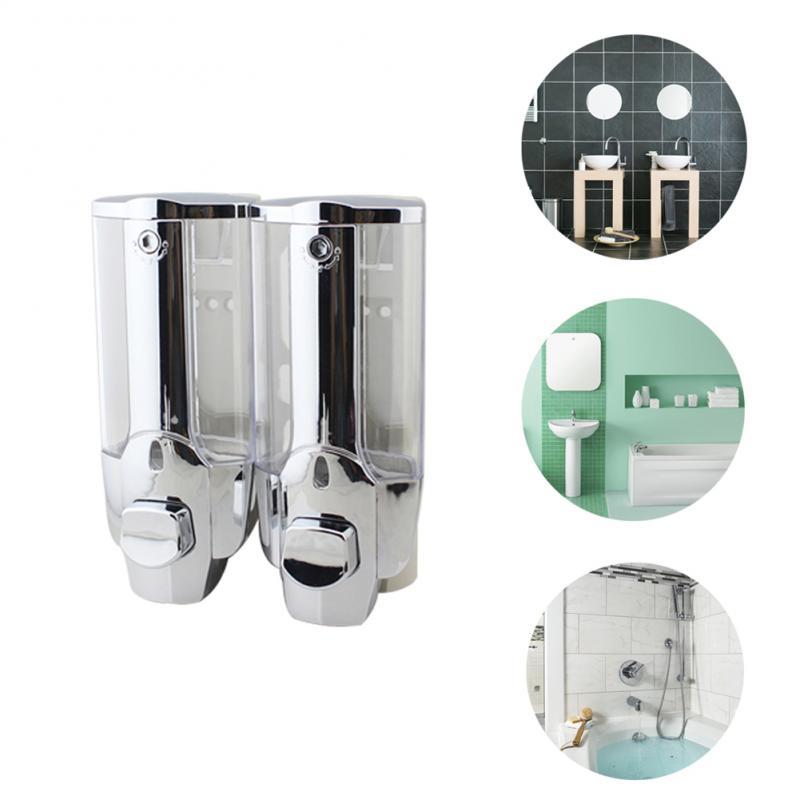 

350ml/700ml Wall Mounted Shampoo Soap Dispenser Bathroom Shower Manual Hand Liquid Gel Dispenser Lotion Container