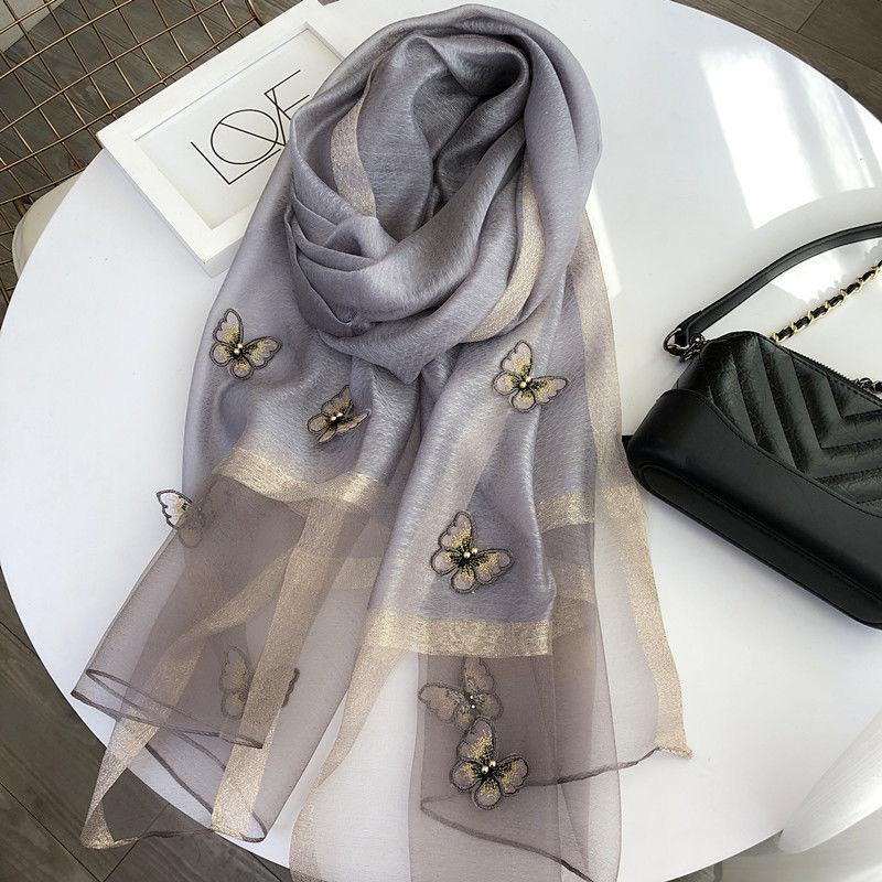 

Free Shipping (195*75CM) High Quality Mulberry silk wool scarf women's thin & long plaid all- scarf shawl dual-use exterior