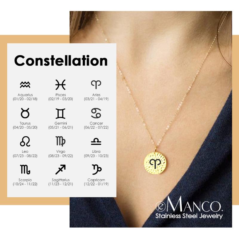 

e-Manco Korean Style Stainless Steel Necklace women Thin Dainty Gold Color Choker Necklaces for women Necklaces Jewelry