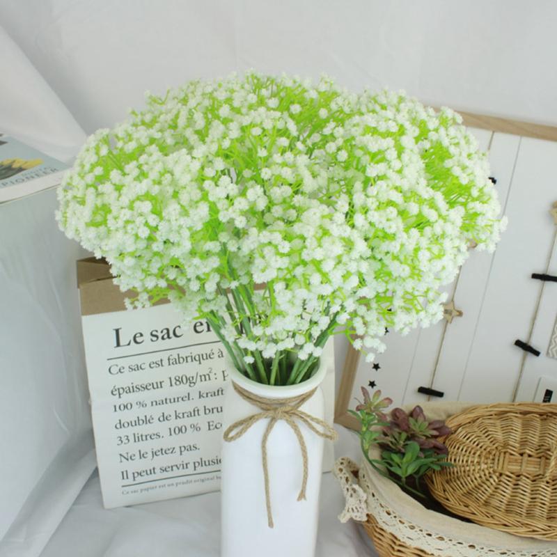 

High-end Starry Plastic Flower Artificial Flower Partner Mantianxing Bride Wedding Bouquet Home Living Room Decoration, White