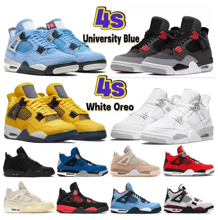 

2022 Top quality Jumpman 4s high OG basketball shoes jump 4 1s Bordeaux University Blue dark mocha bred shadow UNC twist seafoam men women Sneakers trainers, Shoes (6) 36-47