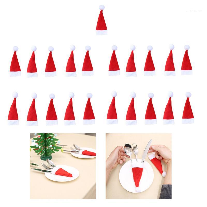

Christmas Decorations 21PCS Decorative Tableware Fork Set Hat Storage Tool Pendant Drop Ornaments1