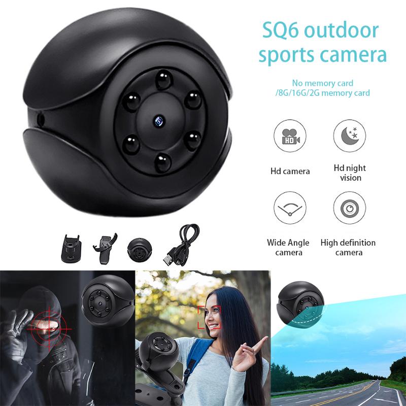 

SQ6 Mini Camera 1080P Sensor Portable Camcorder small cam Night Vision Motion Detection Support 32GB TFcard DVD DV Motion Rec