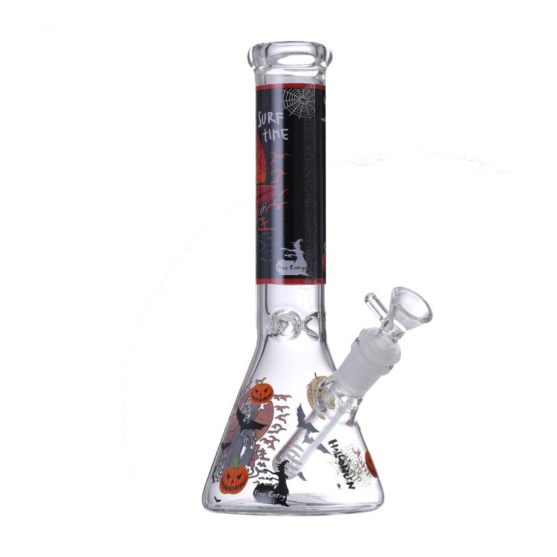 

Newest Halloween Glass Hookahs Water Bong Glass Water Pipe Percolator Honeycomb Bong Glass Dab Rigs Bubbler Dabber DMF