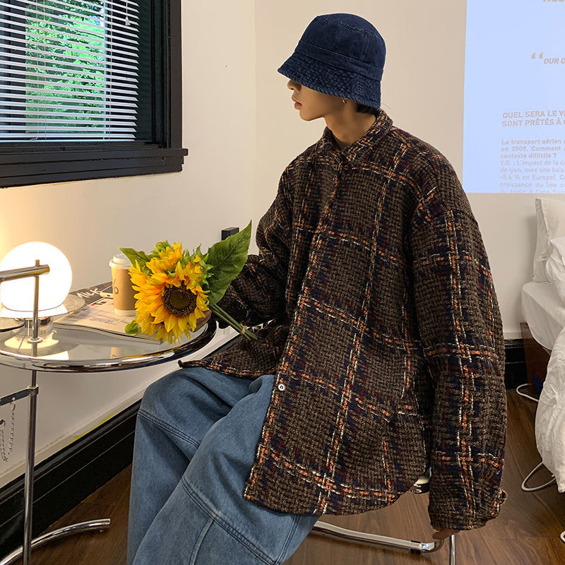 

Male Autumn 2021 Thin New Plan Solid-print Long Sleeve Shirt Relaxed Clothing Youth 7DH3, Picture color