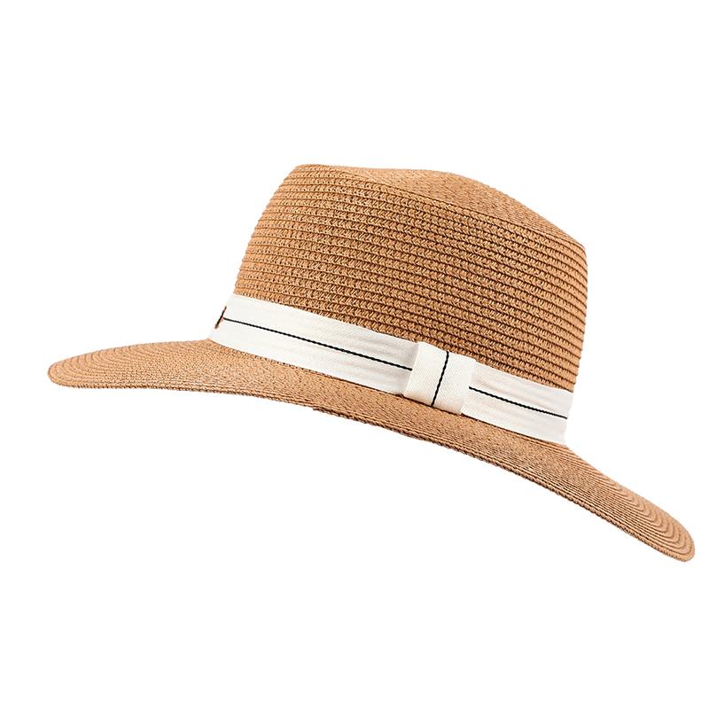 

Women's Hats Spring and Summer New Travel Outing Weaving Men and Women All-match Outdoor Sunscreen UV Protection Straw Hat, 01
