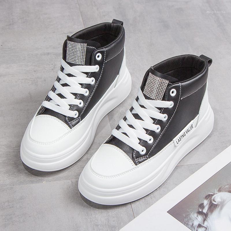 

New Women's Shoes Autumn Winter Women's Boots Warm PLadies Casual Shoes Lace-up Fashion Sports Zapatillas Mujer Platform1, Black