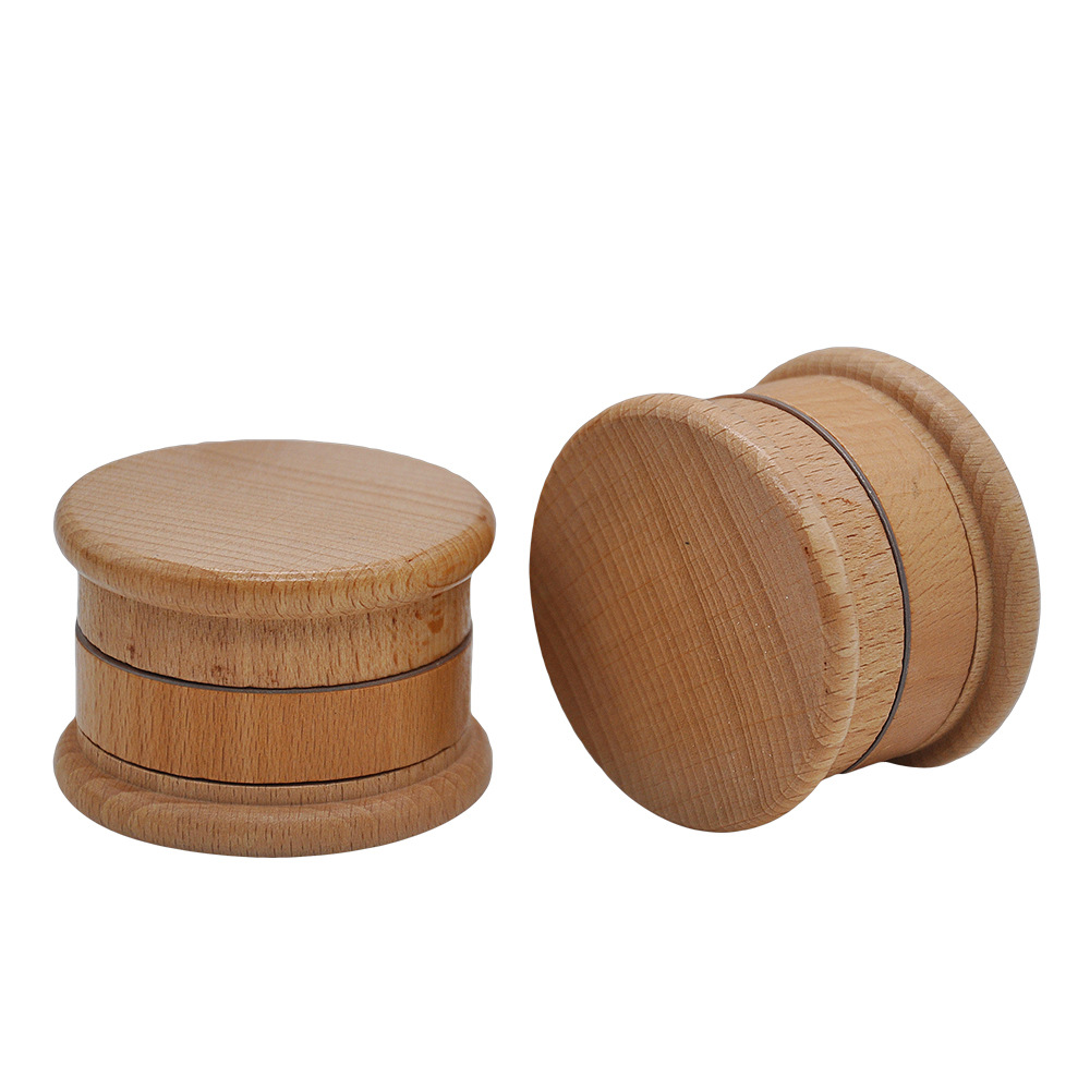 

Wood Herb Grinder CNC Teeth Tobacco Spice Hand Muller 3 layer 65mm Rolling Machine Shisha Hookah Bong Smoking Pipe Vaporizer Supplier