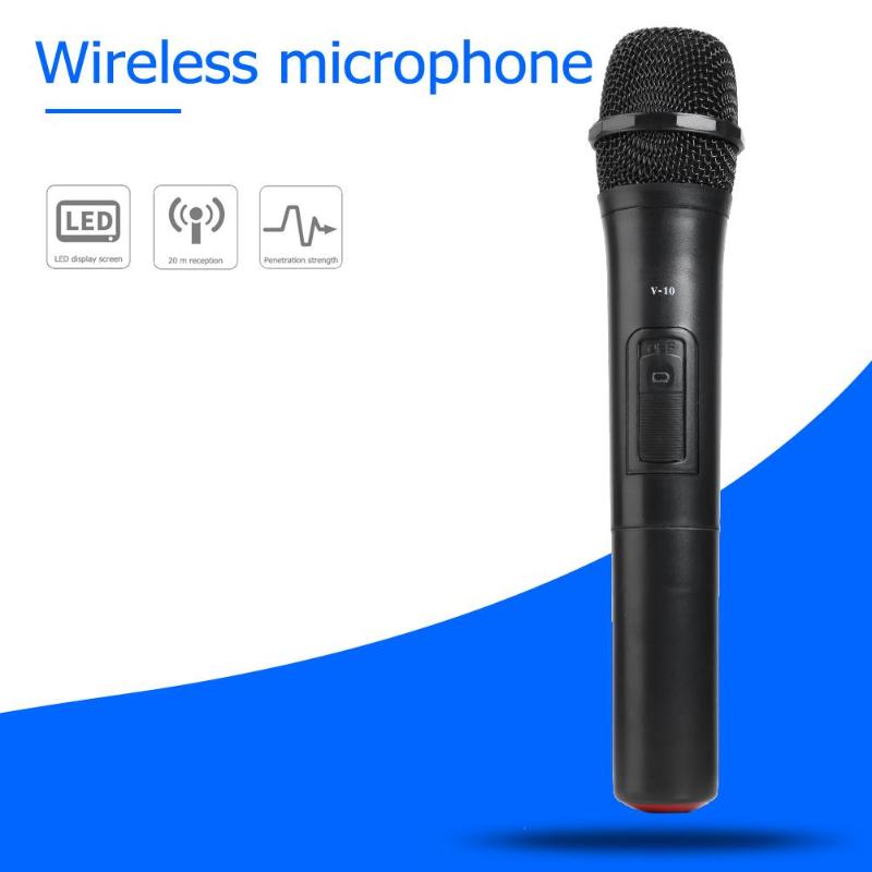 

V-10 Wireless Microphone With USB Receiver General Purpose Household Handheld Microphone Karaoke