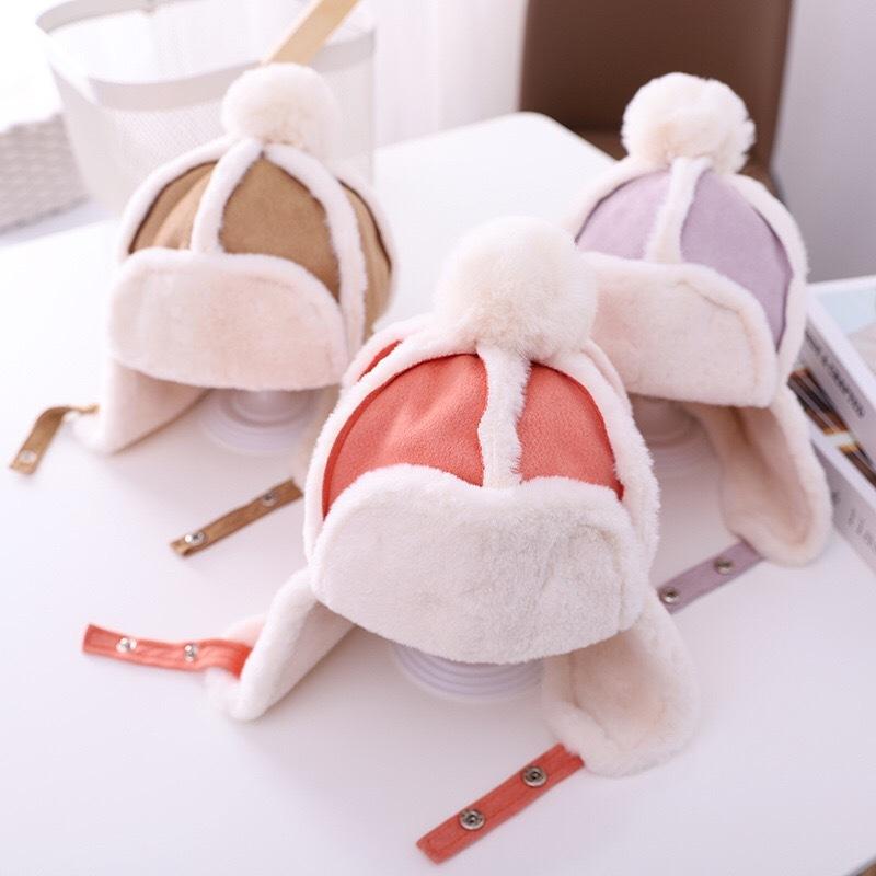 

Baby Hat Winter Plush Soft children's ear protection cap boys and girls children's warm hat shower cap hats for