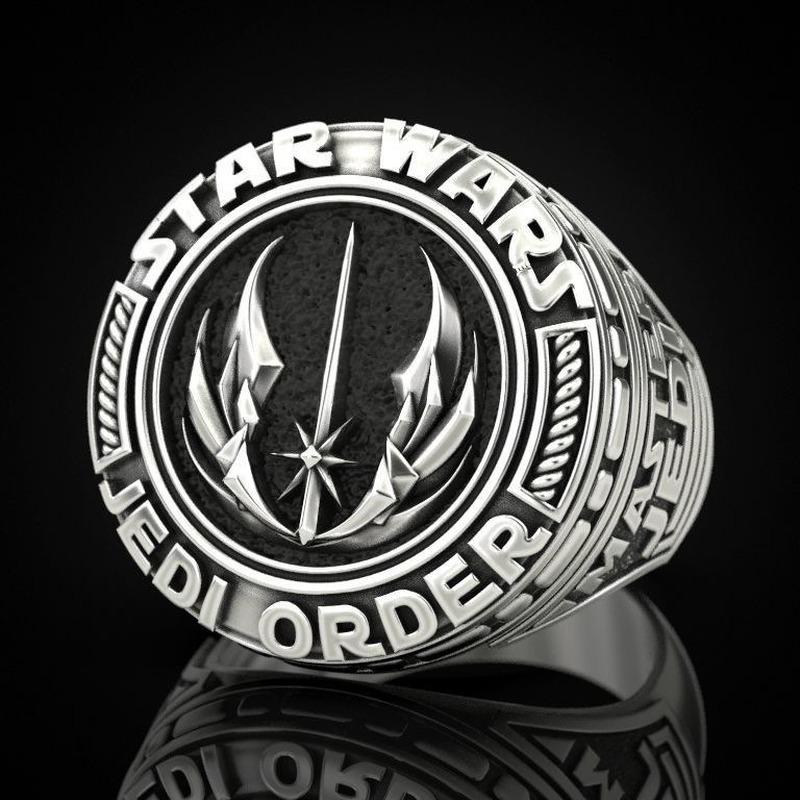 

Men's 925 Vintage Thai Silver Ring Gift Jewelry Ring Wholesale Jedi Knight
