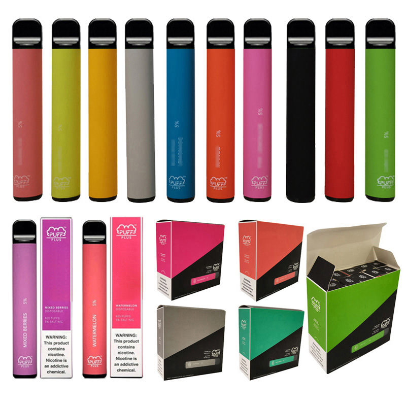 

Unique design vaporizer Electronic Cigarettes puff bar plus disposable vape pen bulk buy 800 puffs vapor automizer with retail display box pack