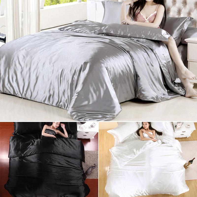 

Classic Bedding Set Lace 4Pcs Bedding Comforter Sets Sheet Pillowcase Duvet Cover Sets Queen size/ Size, Silver