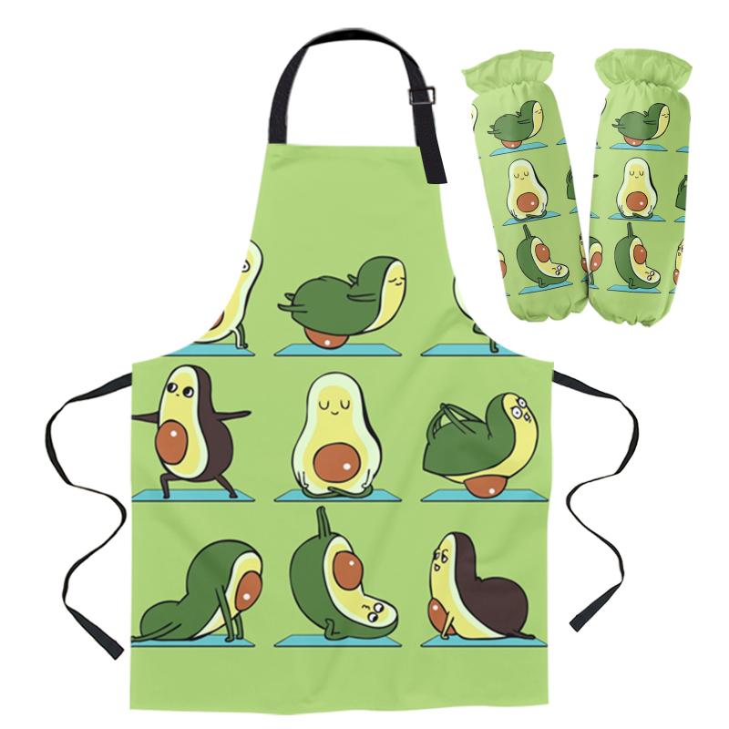 

Aprons Avocado Yoga Apron Kitchen Household Cleaning Pinafore Baking Accessories Cooking For Woman
