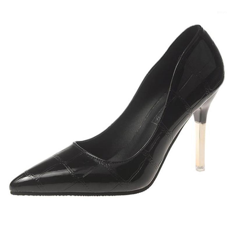 

2020 Autumn New Sexy 10cm Pointed Black High Heels Women's All-Around Work Light Mouth Thin Single Shoes Women1, Black 6cm