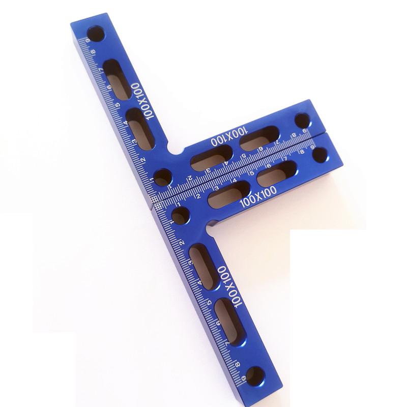 

90 Degree Precision Positioning L Squares Block 100x100mm Aluminum Alloy Right Angle Ruler Clamping Metric Height Gauge