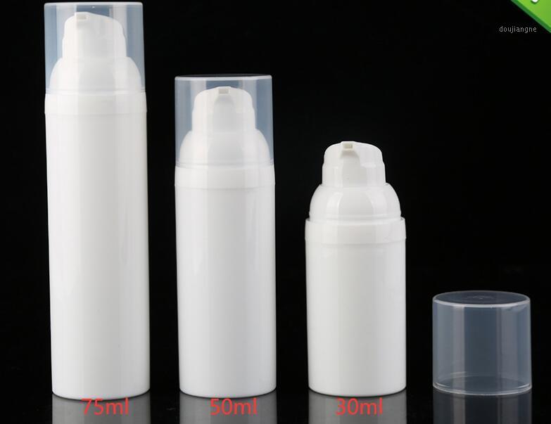

1pc 2020 New 30ml 50ml 75ml Portable PP Plastic Lotion Cream White Bottle Empty Transparent Airless Pump Bottle Vacuum Container1