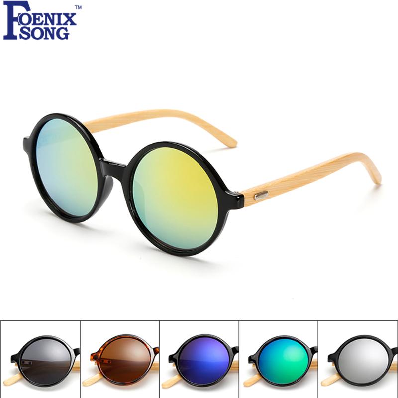 

FOENIXSONG Women Brand New Round Sunglasses Female UV400 Vintage Frame Sun Glasses for Men de sol Retro Eyewear KP1527
