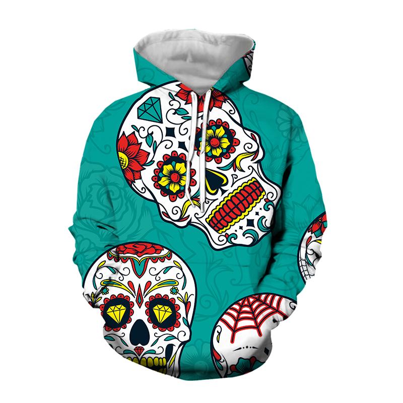 

Men's Hoodies & Sweatshirts LIASOSO Skull Mens Tracksuits Hooded 2022 Spring Autumn Vintage Hoodie Men 3D Print Pullovers Jackets Unisex Cou, Black