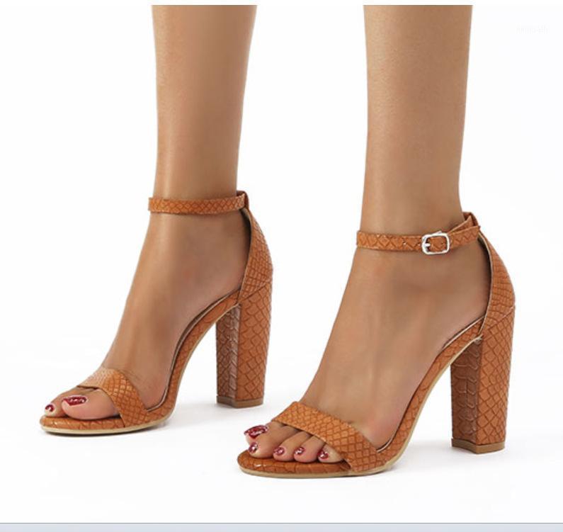 

Beige Heeled Sandals Fashion Womens Shoes 2021 Summer Heels Open Toe Buckle Strap Black Closed Luxury Comfort Block Female1