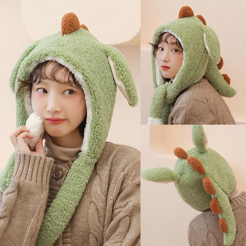 

Women Winter Knit Beanie Hat Ears Skull Cap Party Ear Warmer 649C, White