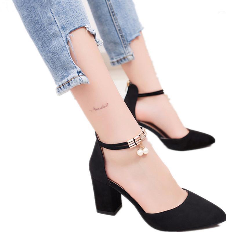 

Summer New Women Shoes Pointed Toe Pumps Dress Shoes Boat Wedding tenis feminino Side E8251, 1black